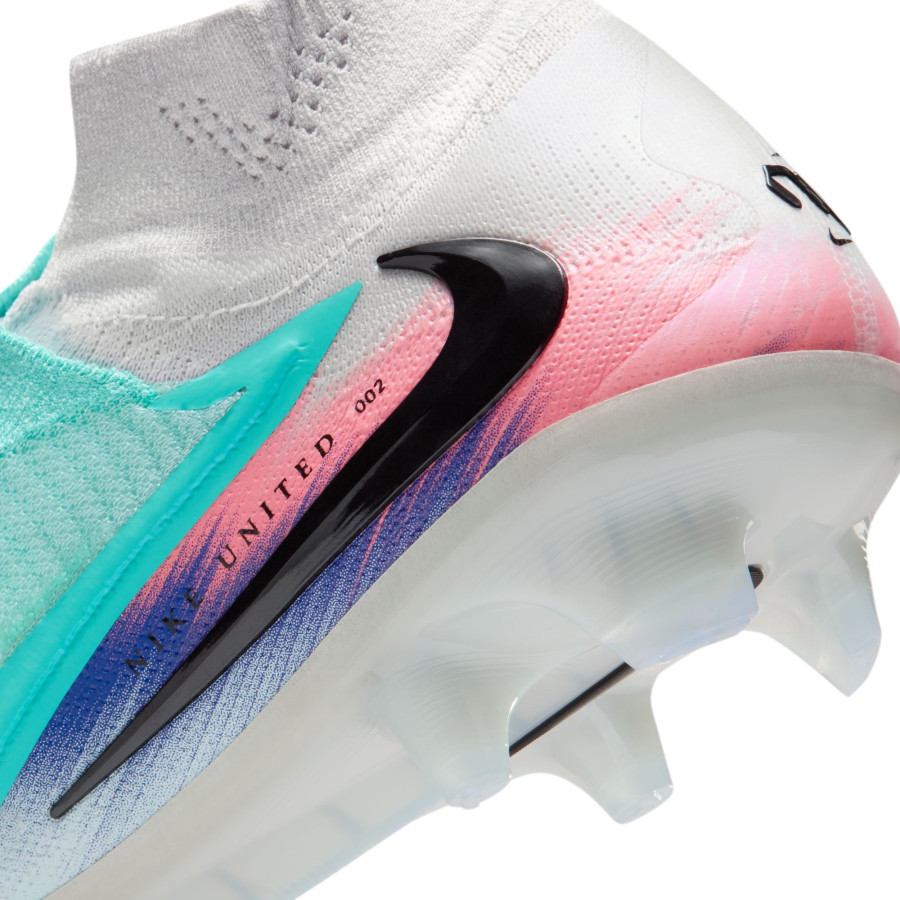 Nike Phantom 6 montante United 2 Elite FG bleu rose