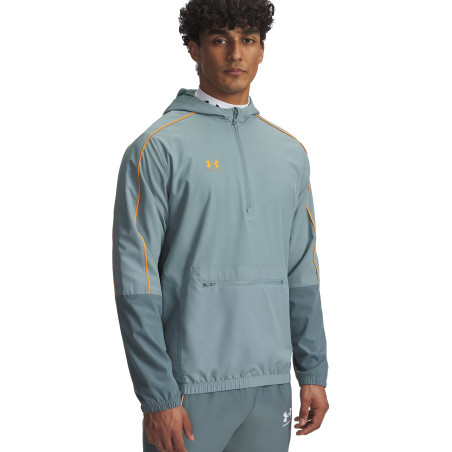 Sweat zippé Under Armour Challenger bleu orange