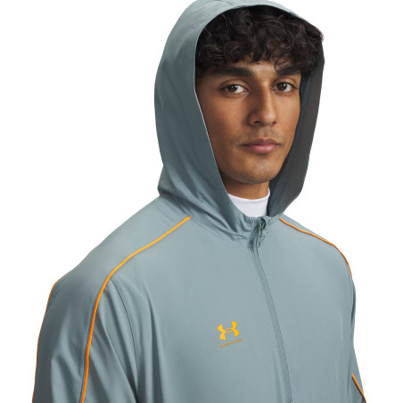 Sweat zippé Under Armour Challenger bleu orange