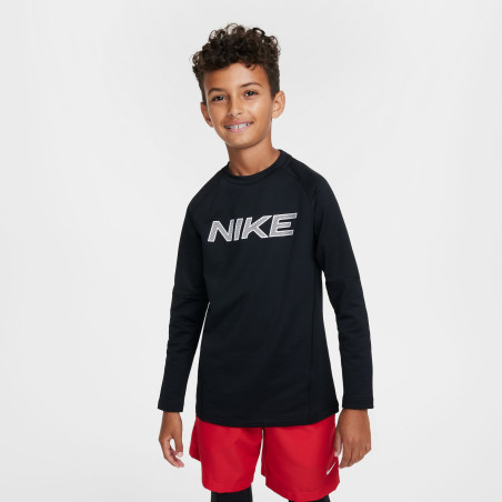 Maillot entraînement junior Nike Pro Warm noir