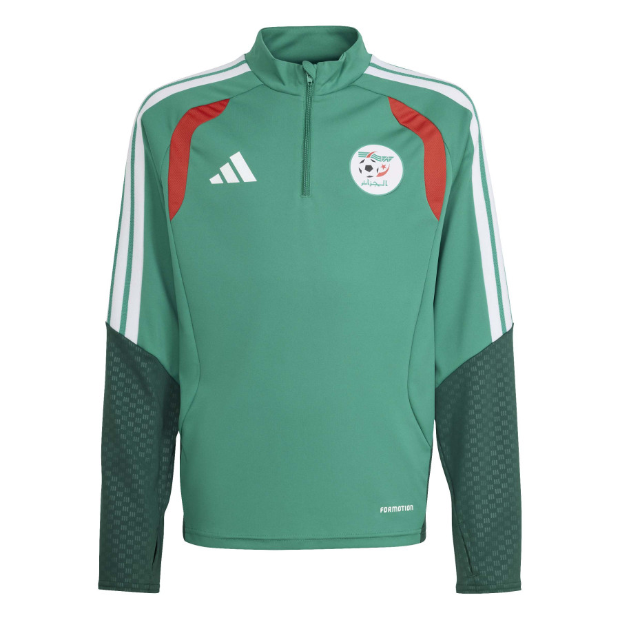 Sweat zippé junior Algérie vert rouge