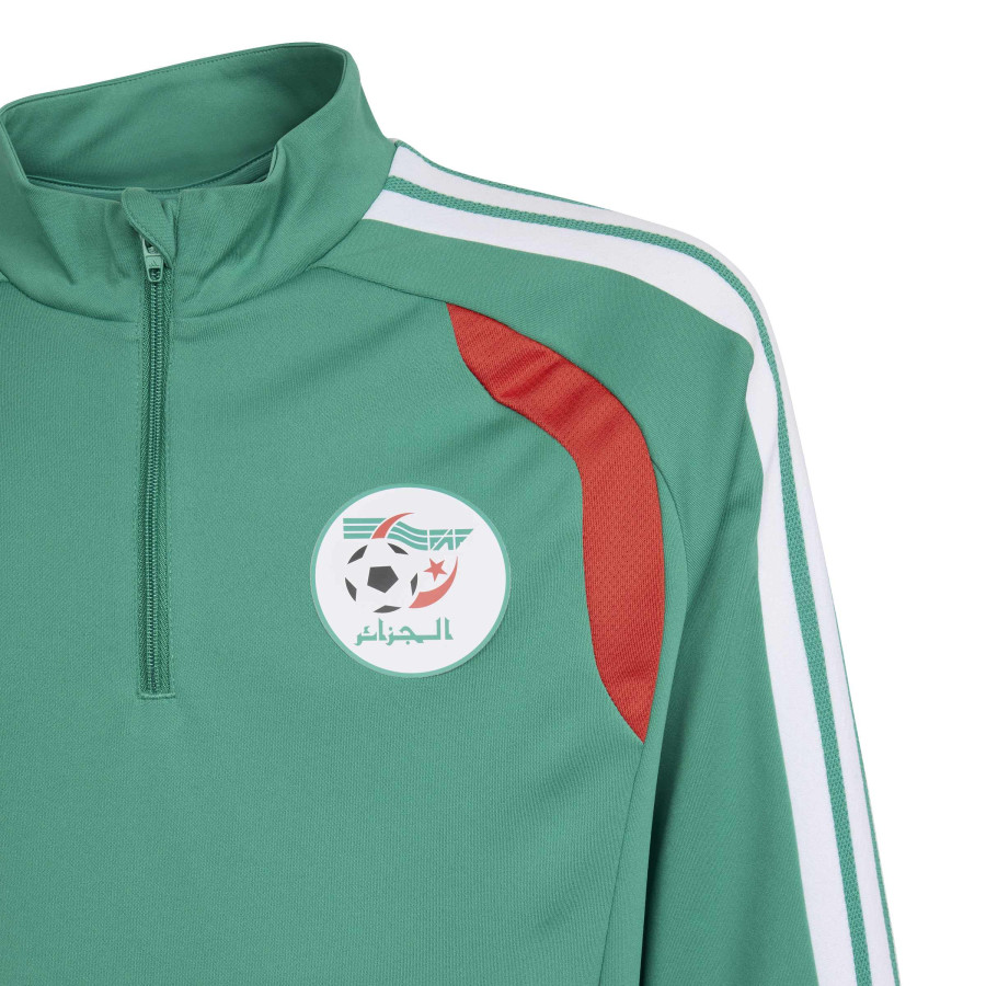 Sweat zippé junior Algérie vert rouge