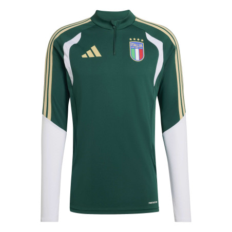 Sweat zippé Italie vert blanc