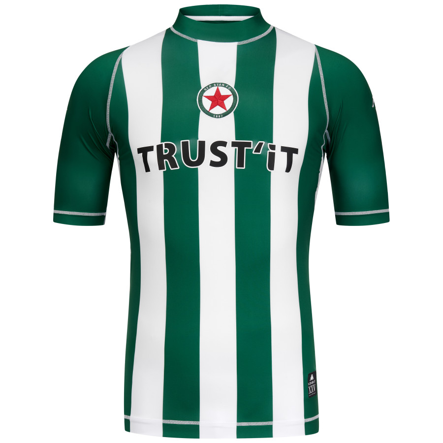 Maillot Kappa XXV Red Star vert blanc 2025/26