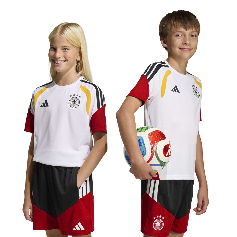 Maillot entraînement junior Allemagne blanc rouge
