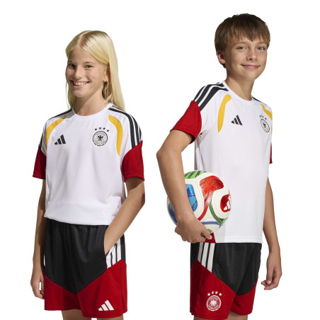 Maillot entraînement junior Allemagne blanc rouge