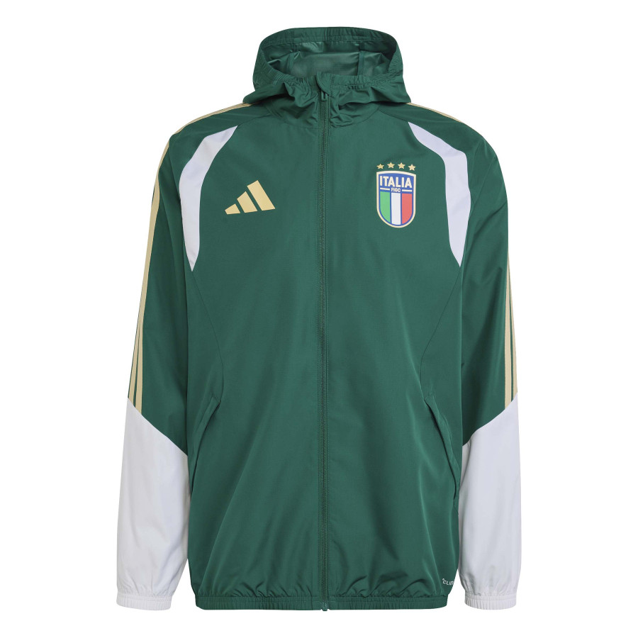 Veste imperméable Italie vert blanc