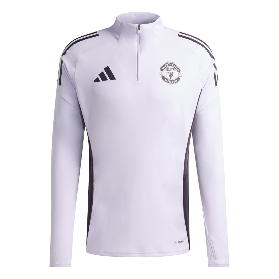 Sweat zippé Manchester United blanc violet
