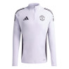 Sweat zippé Manchester United blanc violet