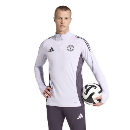 Sweat zippé Manchester United blanc violet