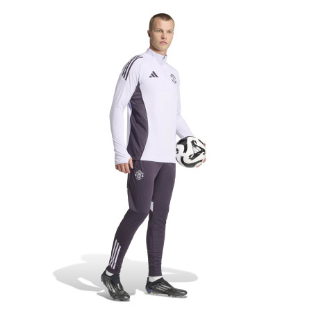 Sweat zippé Manchester United blanc violet