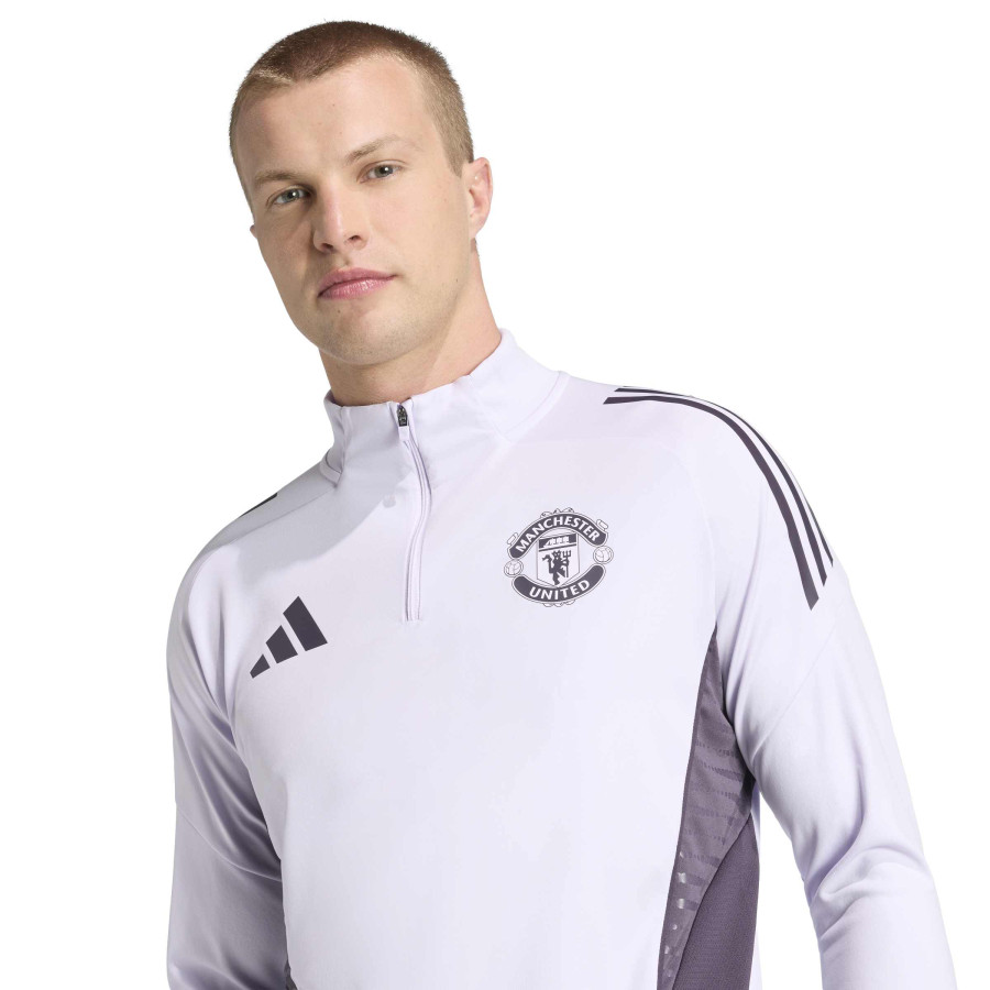 Sweat zippé Manchester United blanc violet