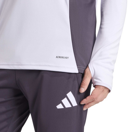 Sweat zippé Manchester United blanc violet