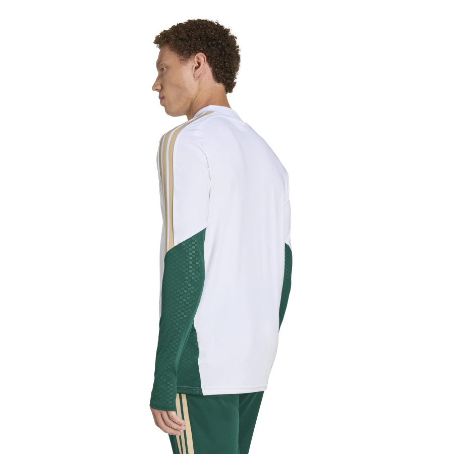 Sweat zippé Italie blanc vert