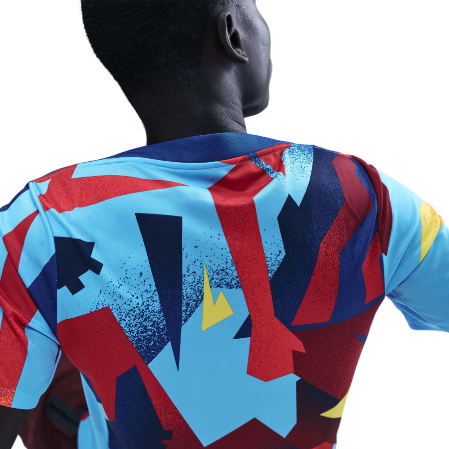 Maillot avant match FC Barcelone bleu rouge