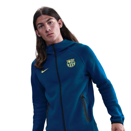 Veste survêtement FC Barcelone TechFleece bleu jaune