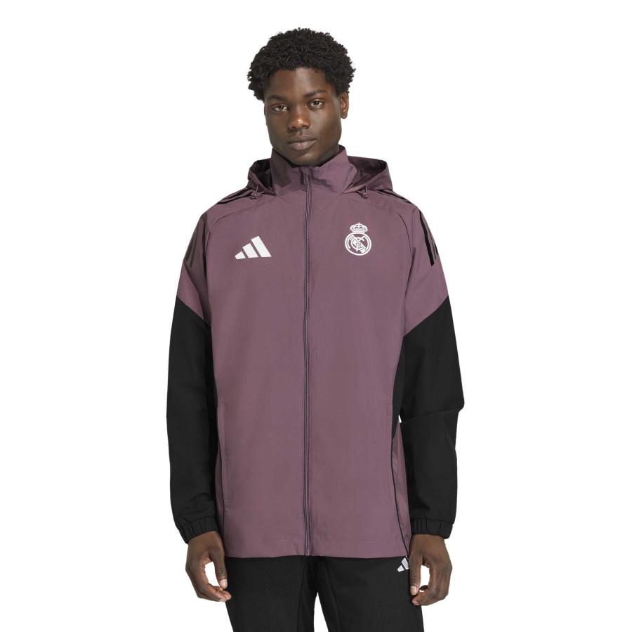 Veste imperméable Real Madrid rose noir