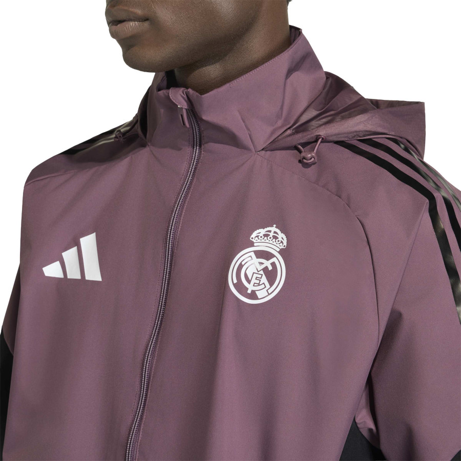 Veste imperméable Real Madrid rose noir