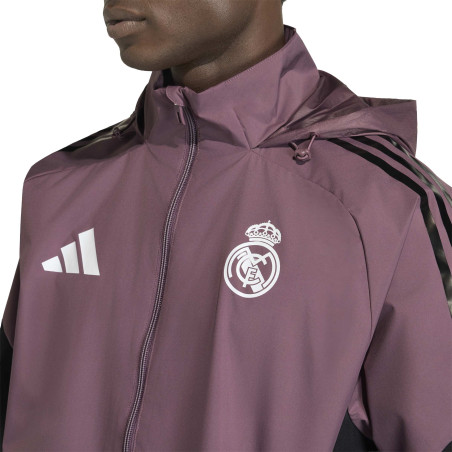 Veste imperméable Real Madrid rose noir