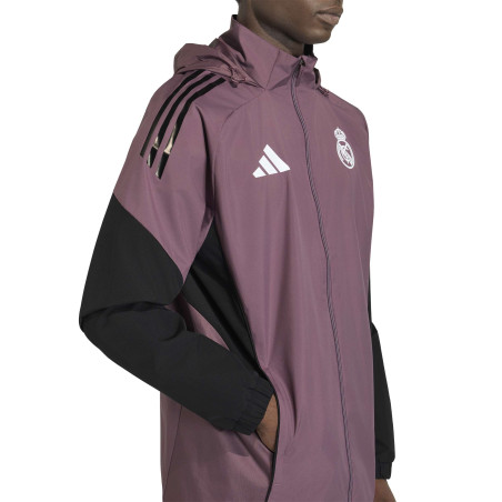 Veste imperméable Real Madrid rose noir