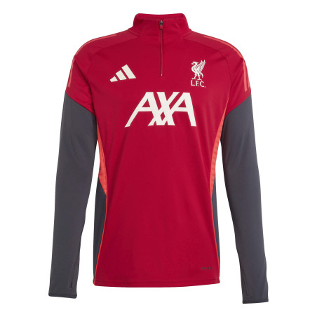 Sweat zippé Liverpool rouge gris