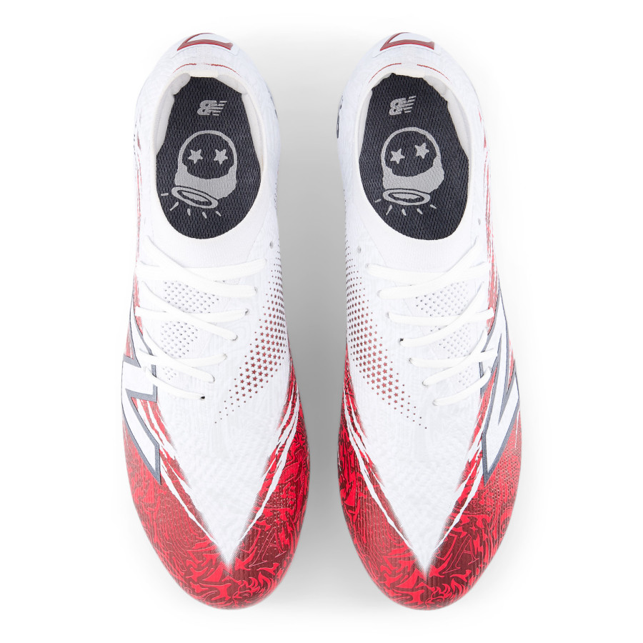 New Balance Furon V8 Saka Elite FG blanc rouge