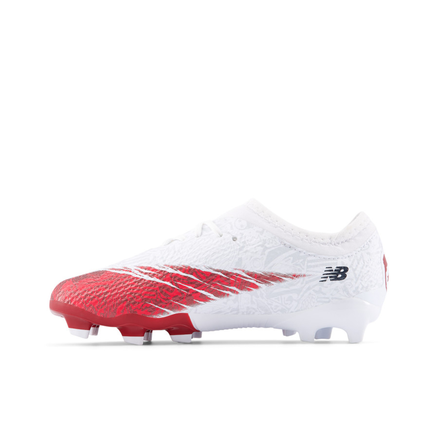 New Balance Furon V8 junior Saka FG blanc rouge