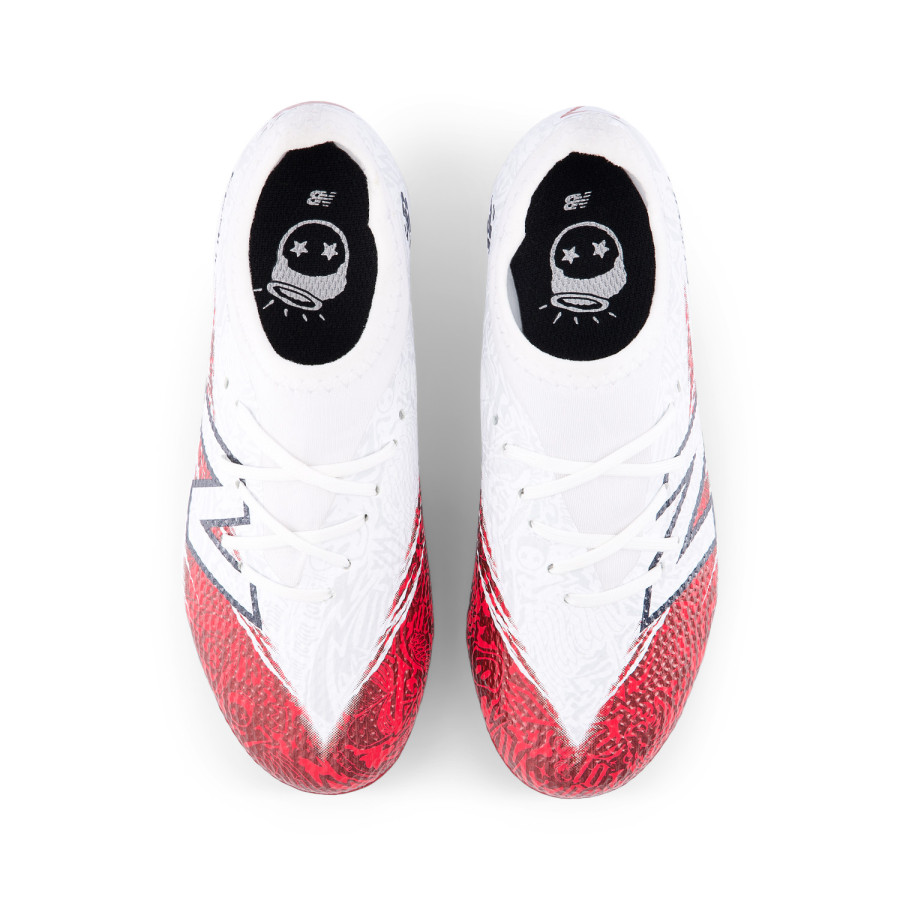 New Balance Furon V8 junior Saka FG blanc rouge