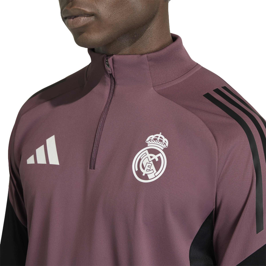 Sweat zippé Real Madrid rose noir