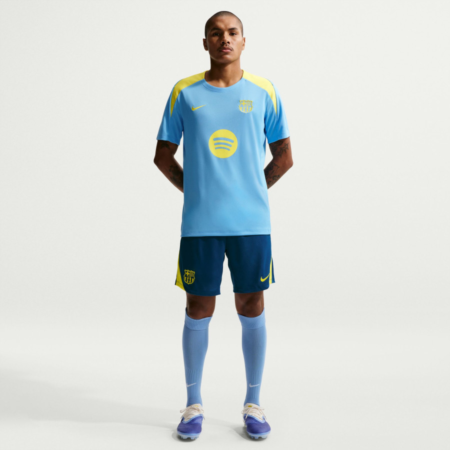 Short entraînement FC Barcelone Strike bleu jaune