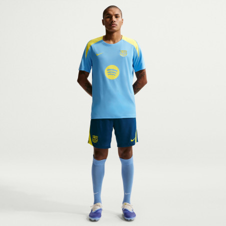 Short entraînement FC Barcelone Strike bleu jaune