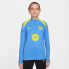 Sweat zippé junior FC Barcelone Strike bleu jaune