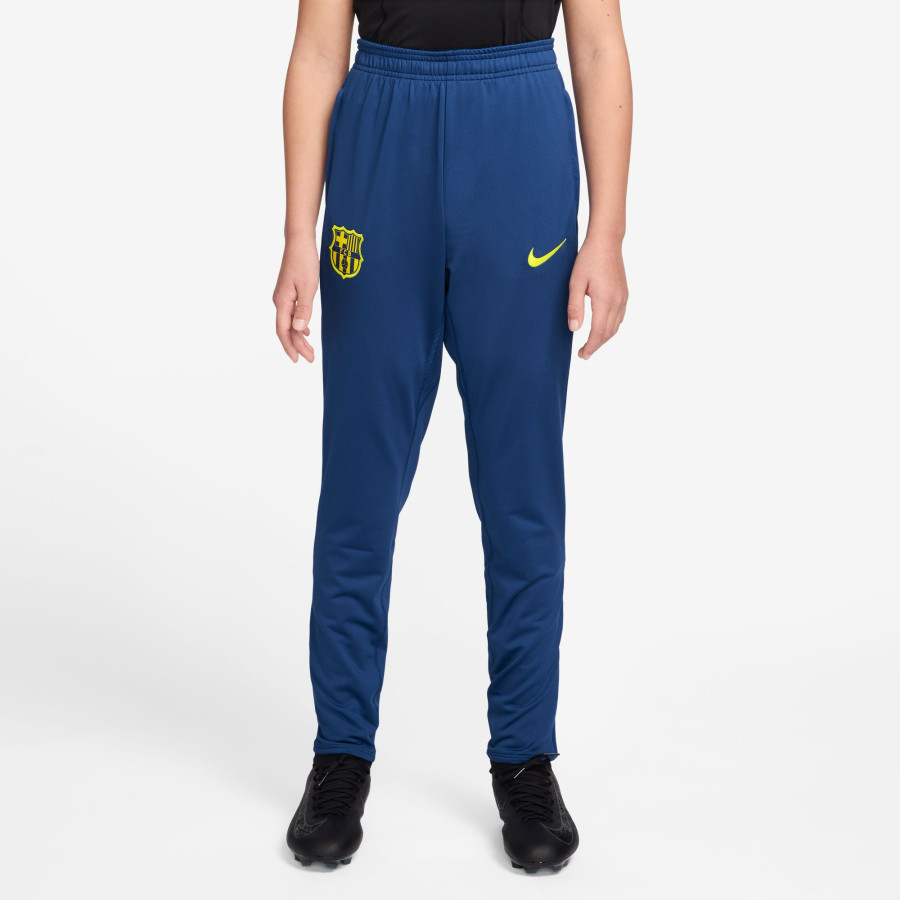 Pantalon survêtement junior FC Barcelone Strike bleu jaune