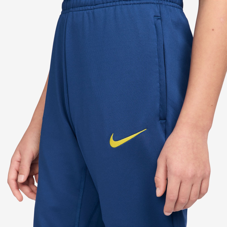 Pantalon survêtement junior FC Barcelone Strike bleu jaune