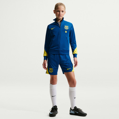 Short entraînement junior FC Barcelone Strike bleu jaune