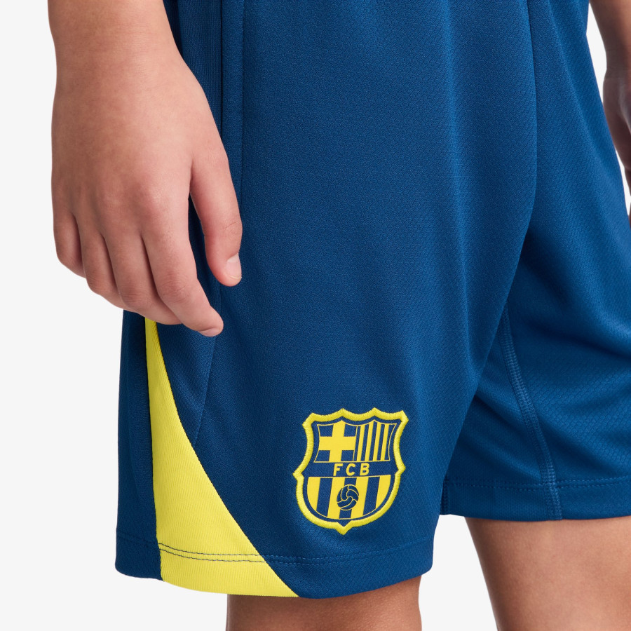 Short entraînement junior FC Barcelone Strike bleu jaune