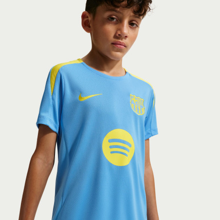 Maillot entraînement junior FC Barcelone Strike bleu jaune