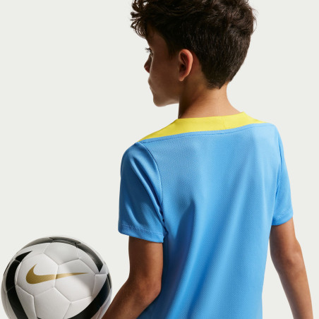 Maillot entraînement junior FC Barcelone Strike bleu jaune