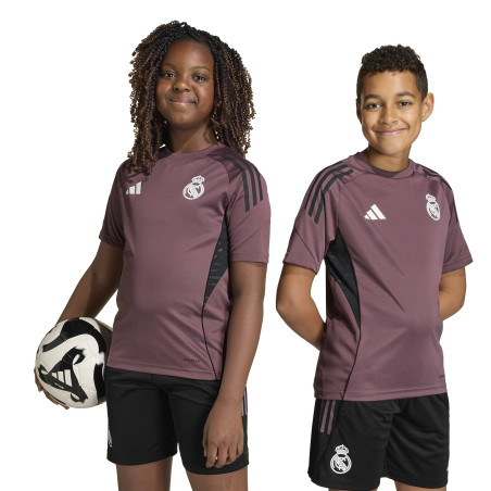 Maillot entraînement junior Real Madrid rose noir