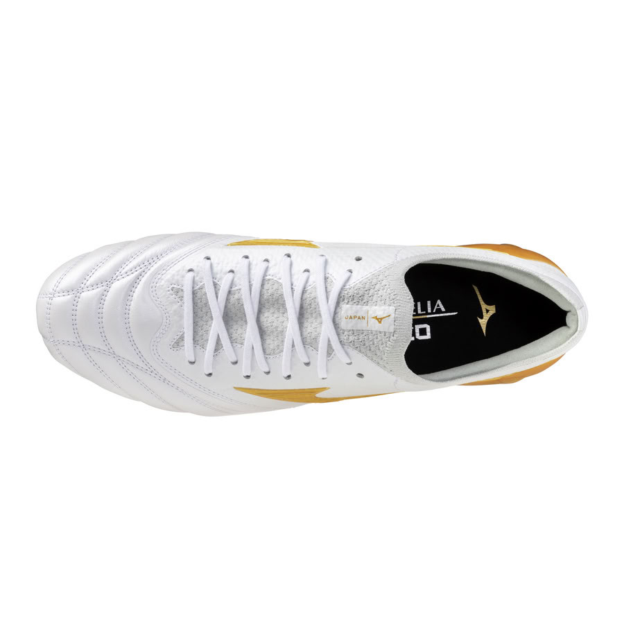 Mizuno Morelia Neo IV Beta Japan FG blanc or