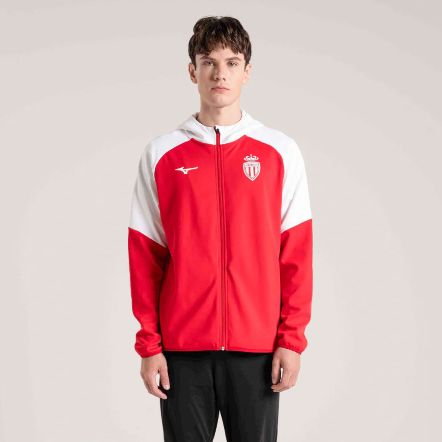 Veste survêtement à capuche AS Monaco rouge