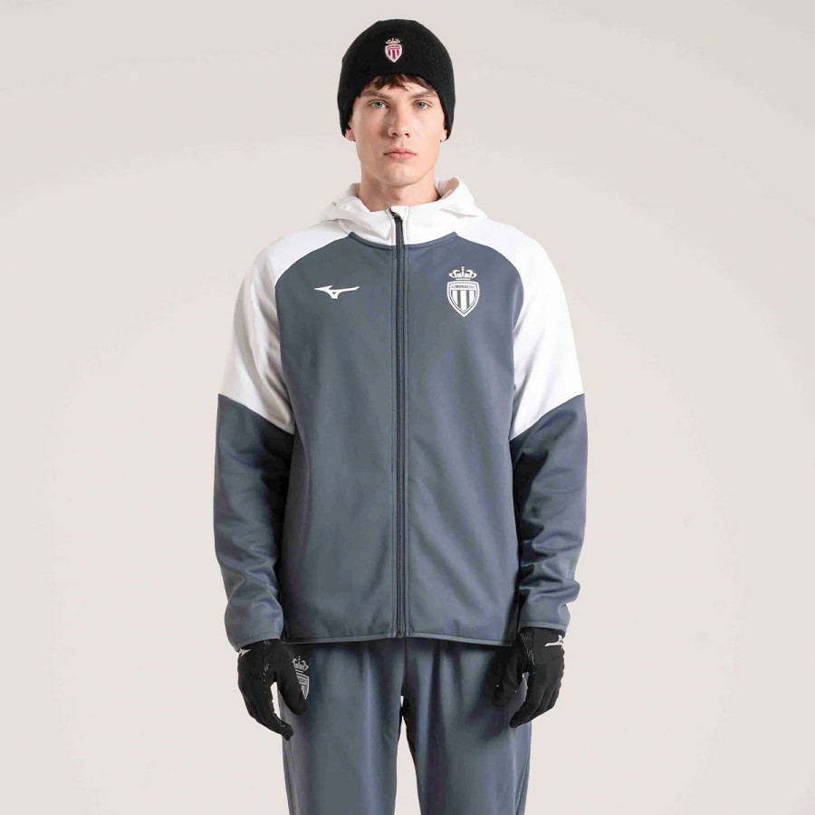 Veste survêtement à capuche AS Monaco gris 