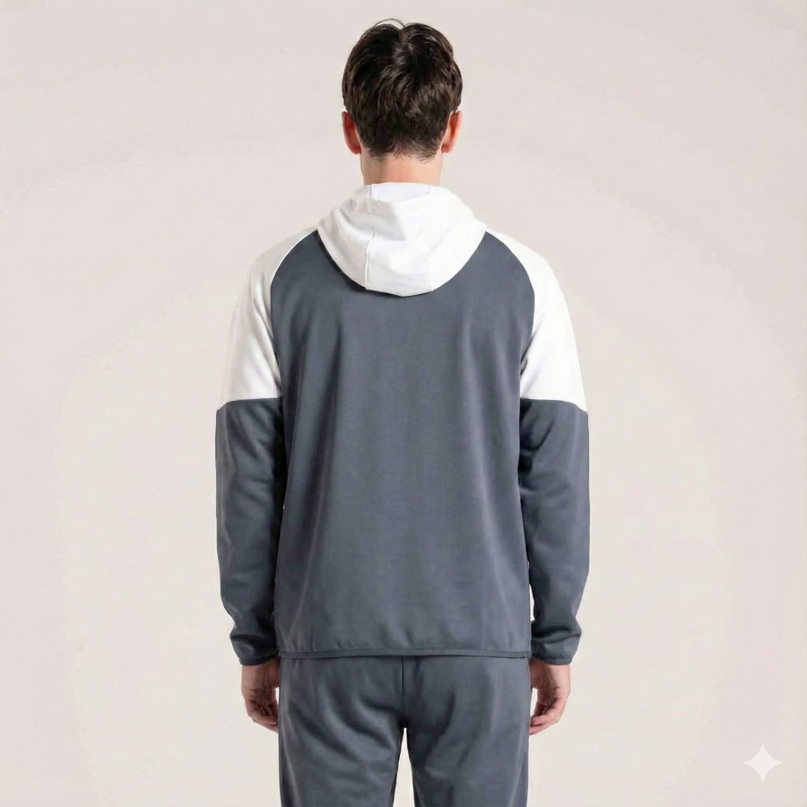 Veste survêtement à capuche AS Monaco gris 