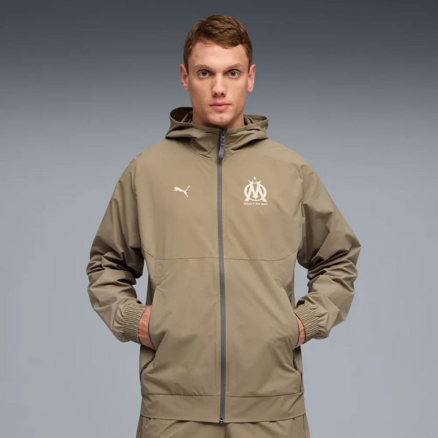 Veste survêtement OM PumaTech Woven beige