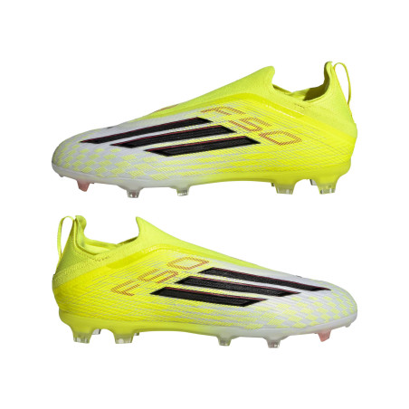 adidas F50 LaceLess Elite junior FG jaune blanc