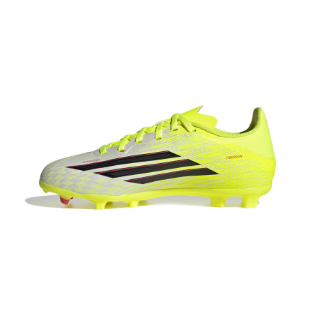 adidas F50 League junior FG/MG jaune blanc