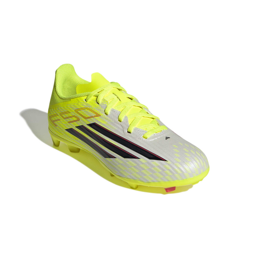adidas F50 League junior FG/MG jaune blanc