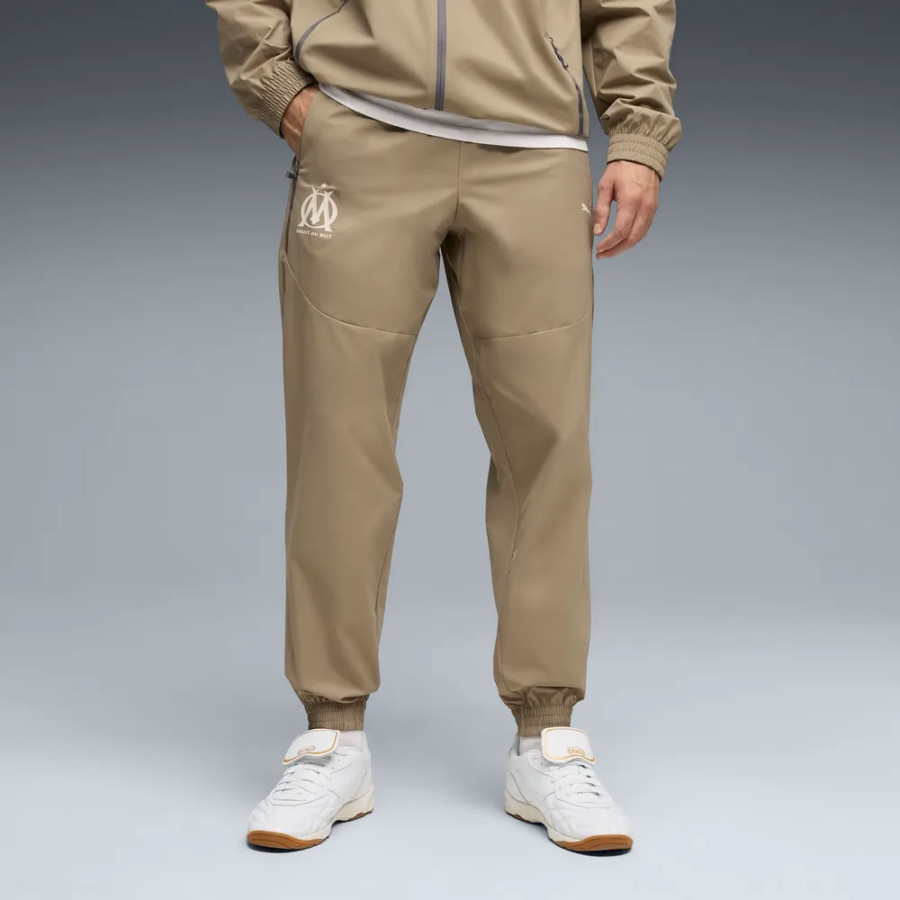 Pantalon survêtement OM PumaTech Woven beige