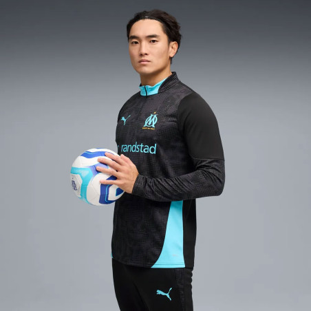 Sweat zippé OM noir bleu