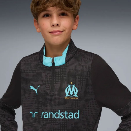 Sweat zippé junior OM noir bleu